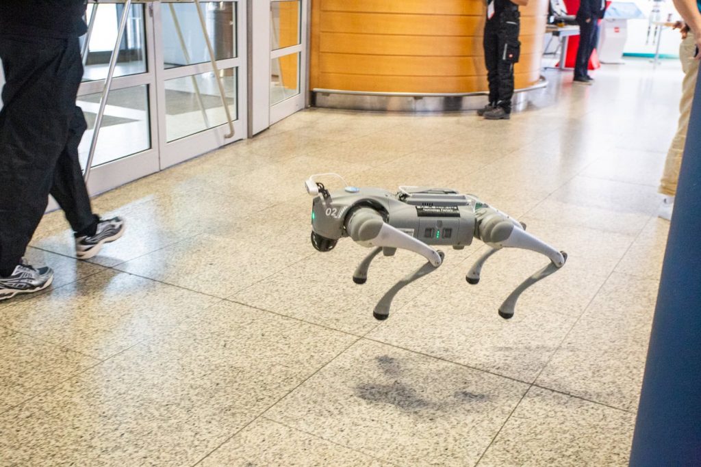 A jumping robot that resembles a dog